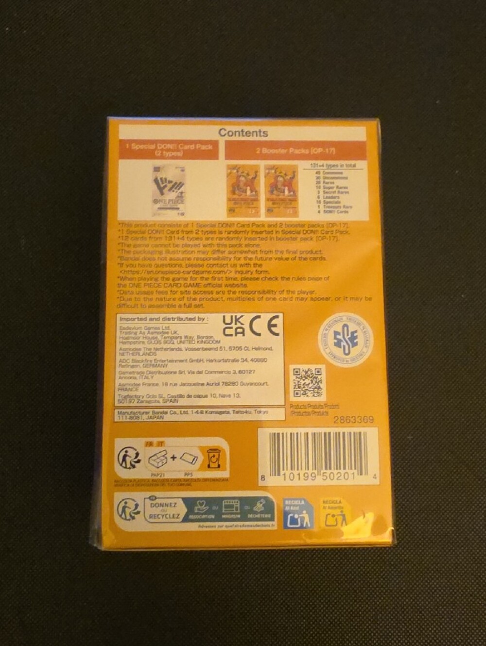 One Piece Card Game Double Pack Set 12 - Yellow - Picture 2 of 2